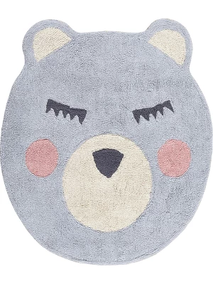 The Wild Hug Dywan bawełniany "Blue Bear" w kolorze błękitno-kremowym - 180 x 120 cm rozmiar: 120x80 cm