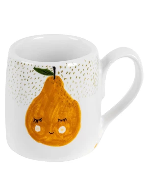 The Wild Hug Kubek "Pear" w kolorze biało-pomarańczowym - wys. 9 cm rozmiar: onesize