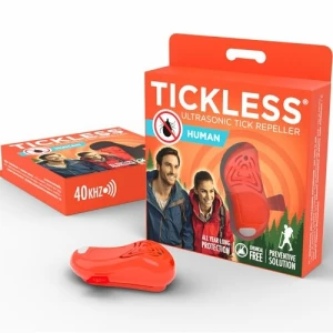 TICKLESS® HUMAN Ultradźwiękowy odstraszacz na kleszcze i pchły dla ludzi, pomarańczowy Tickless
