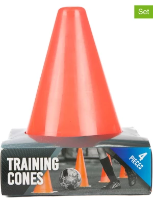 Toi-Toys Pachołki (4 szt.) w kolorze pomarańczowym - 9 x Ø 14,5 cm - 3+ rozmiar: onesize