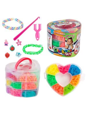 Toi-Toys Zestaw gumek "Heart" do robienia bransoletek - 3+ rozmiar: onesize