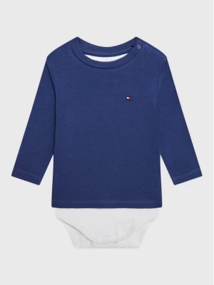 Tommy Hilfiger Body dziecięce Baby Solid KN0KN01408 Niebieski Regular Fit