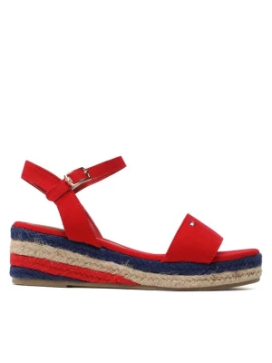 Tommy Hilfiger Espadryle Rope Wedge T3A7-32778-0048 M Czerwony