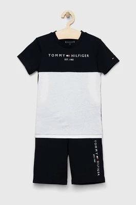 Tommy Hilfiger komplet bawełniany dziecięcy kolor czarny