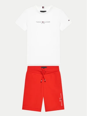 Tommy Hilfiger Komplet t-shirt i spodenki Essential KB0KB08829 D Czerwony Regular Fit