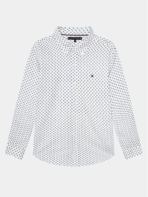 Tommy Hilfiger Koszula Mini Monogram Print Shirt L/S KB0KB08735 Biały Regular Fit