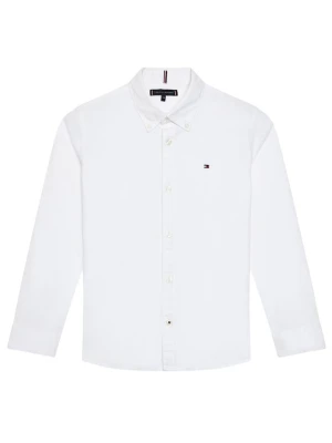 Tommy Hilfiger Koszula Solid Poplin KB0KB06965 D Biały Slim Fit