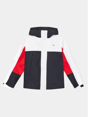 Tommy Hilfiger Kurtka przejściowa Colorblock KB0KB08872 Biały Relaxed Fit