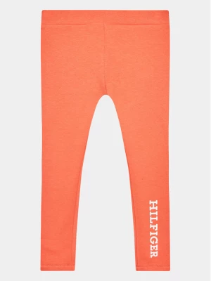 Tommy Hilfiger Legginsy KG0KG07410 D Pomarańczowy Slim Fit