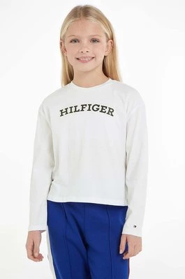 Tommy Hilfiger longsleeve bawełniany dziecięcy kolor biały