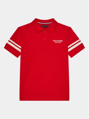 Tommy Hilfiger Polo Monotype KB0KB08882 D Czerwony Regular Fit