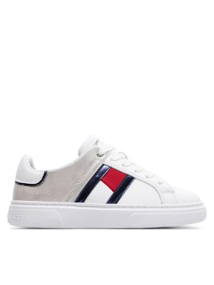 Tommy Hilfiger Sneakersy Flag Low Cut Lace-Up Sneaker T3A9-33201-1355 S Biały