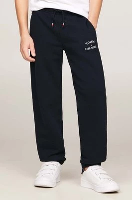 Tommy Hilfiger spodnie dresowe dziecięce kolor czarny gładkie