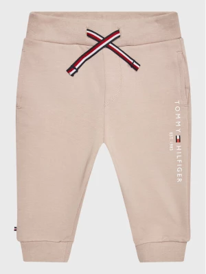 Tommy Hilfiger Spodnie dresowe Essential KN0KN01281 Beżowy Regular Fit