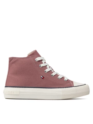 Tommy Hilfiger Trampki High Top Lace-Up Sneaker T3A4-32119-0890 S Różowy