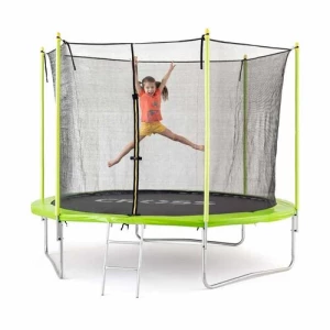 Trampolina krzyżowa z siatką i drabinką, 306 x 306x 250 cm 4-Home
