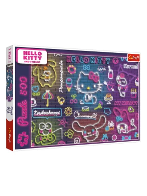 Trefl 500-częściowe puzzle "Neon Hello Kitty" - 10+ rozmiar: onesize