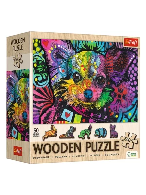 Trefl 501-częściowe drewniane puzzle "Colourful puppy" - 12+ rozmiar: onesize