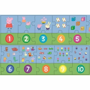 Trefl Puzzle edukacyjne Liczby Świnka Peppa, 20elementów
