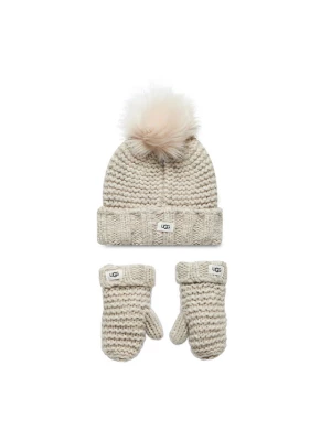 Ugg Zestaw Czapka i Rękawiczki K Infant Knit Set 20124 Szary