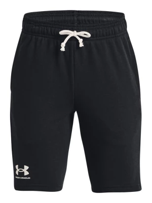 Under Armour Szorty sportowe UA RIVAL TERRY SHORT 1377255 Czarny Regular Fit