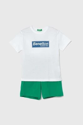 United Colors of Benetton komplet bawełniany dziecięcy kolor zielony