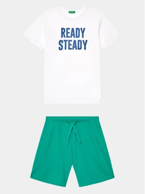United Colors Of Benetton Komplet t-shirt i spodenki 3096CK006 Kolorowy Regular Fit