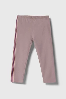 United Colors of Benetton legginsy dziecięce kolor różowy wzorzyste