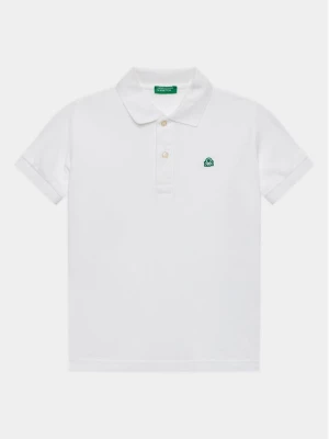 United Colors Of Benetton Polo 3089C300Q Biały Regular Fit