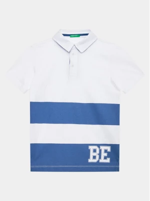 United Colors Of Benetton Polo 3BL0C300W Biały Regular Fit