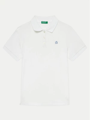 United Colors Of Benetton Polo 3WG9C300O Biały Regular Fit