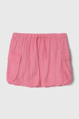 United Colors of Benetton spódnica dziecięca kolor różowy mini prosta