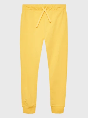 United Colors Of Benetton Spodnie dresowe 3BC1CF02M Żółty Regular Fit