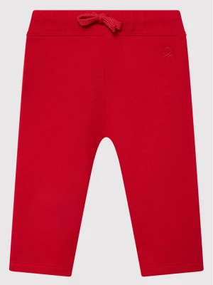 United Colors Of Benetton Spodnie dresowe 3J70I0046 Czerwony Regular Fit