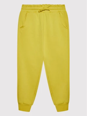 United Colors Of Benetton Spodnie dresowe 3QLACF00H Żółty Regular Fit