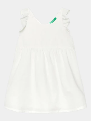 United Colors Of Benetton Sukienka codzienna 4BE7GV00Q Biały Regular Fit
