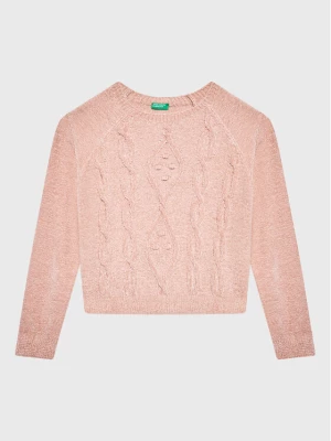 United Colors Of Benetton Sweter 1027C101P Różowy Regular Fit