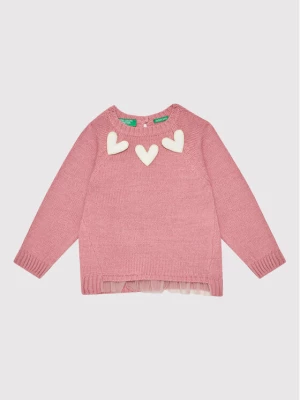 United Colors Of Benetton Sweter 1176C1121 Różowy Regular Fit