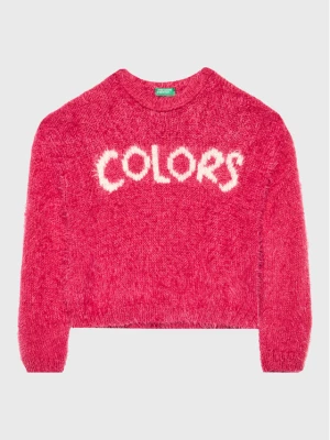 United Colors Of Benetton Sweter 1MAUQ102N Różowy Regular Fit