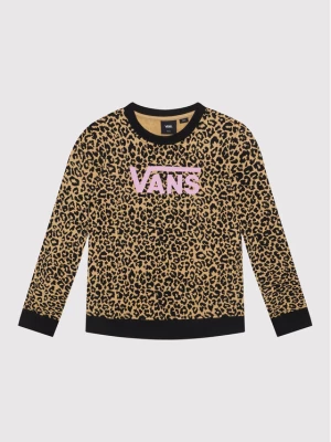 Vans Bluza Leopard Sport Crew VN0A7RRL Brązowy Regular Fit