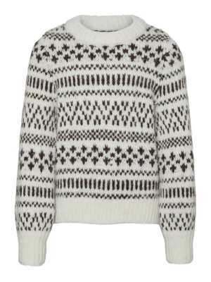 Vero Moda Girl Sweter Kaira 10271981 Beżowy Regular Fit