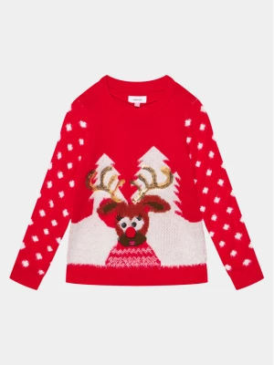 Vero Moda Girl Sweter Rudy 10272446 Czerwony Regular Fit