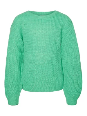 Vero Moda Girl Sweter Sayla 10272974 Zielony Regular Fit