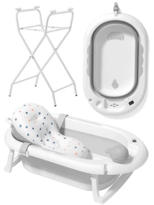 Wanienka dla dziecka składana VAIANA termometr PREMIUM wanna ze stojakiem