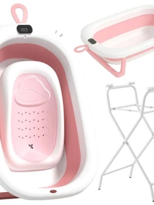 Wanienka dla dziecka składana ze stojakiem OLAF Leżak Termometr DUŻA wanna