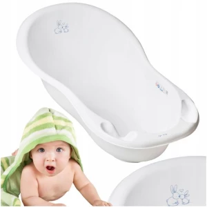 ﻿WANIENKA DLA DZIECKA TEGA BABY WANNA 2w1 Z KORKIEM ODPŁYWEM BIAŁA 102 cm