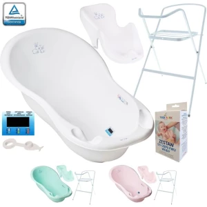 WANIENKA ”ZESTAW 6w1” DLA DZIECKA TEGA BABY WANNA ODPŁYW STOJAK + AKCESORIA