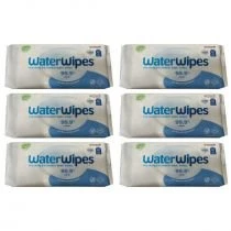 Waterwipes Chusteczki nawilżane nasączane czystą wodą Biodegradowalne Zestaw 6 x 60 szt.