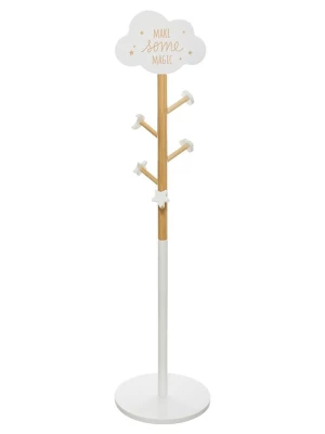 WellHome for Kids Wieszak stojący w kolorze białym na ubrania - wys. 135,5 x Ø 32 cm rozmiar: onesize
