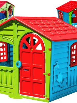 WIELKI DOMEK OGRODOWY DLA DZIECI OTWIERANE OKIENNICE PLAC ZABAW XXL POLSKI PalPlay